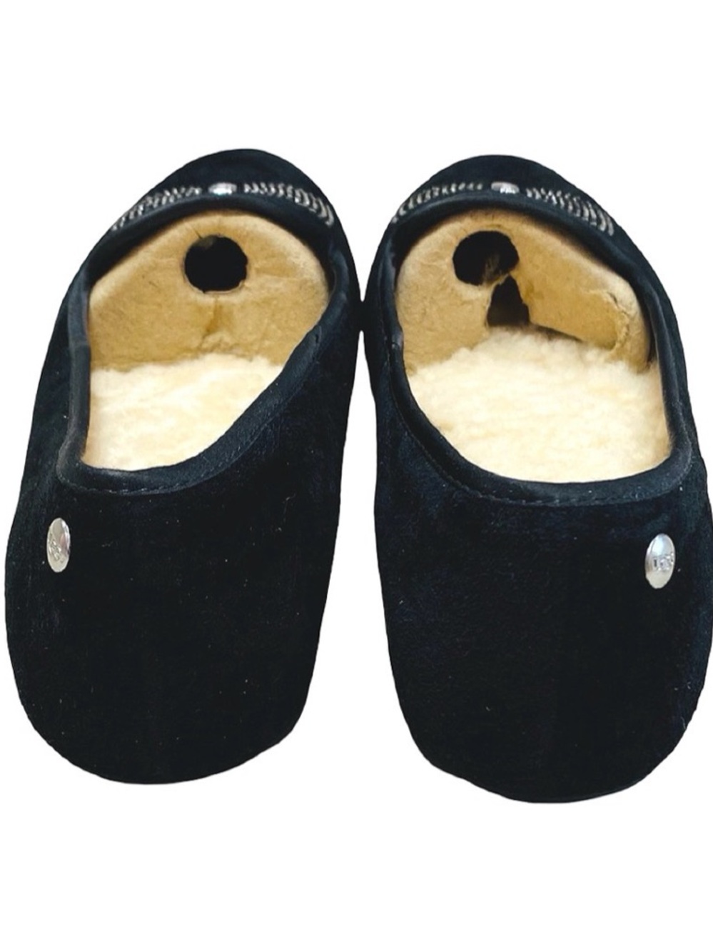 ✨UGG Australia Black Suede Crystal Bow Slip-On Loafer- Business Casual- Preppy✨ - Picture 5 of 7